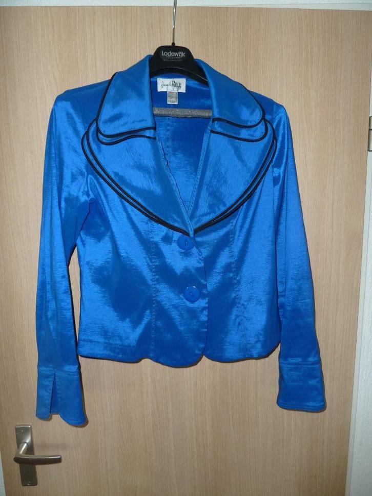 Gelegenheidsjasje, Kleding | Dames, Gelegenheidskleding, Zo goed als nieuw, Overige typen, Maat 42/44 (L), Blauw, Ophalen of Verzenden