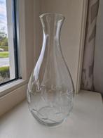 Glazen vaas met bladmotief, Ophalen, Wit, Minder dan 50 cm, Glas