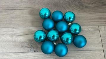 Blauwe kerstballen incl. verlichting beschikbaar voor biedingen
