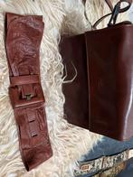 Echte leren tas en riem, Sieraden, Tassen en Uiterlijk, Tassen | Damestassen, Ophalen of Verzenden, Zo goed als nieuw