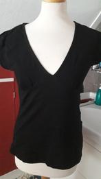 Zwart shirt met heel kort mouwtje. C&A maat M. 2,50., Maat 38/40 (M), Zwart, Ophalen of Verzenden, Korte mouw
