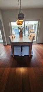 Robuuste Geloogd Teakhouten Eettafel 200cm( zonder stoelen), Huis en Inrichting, Tafels | Eettafels, Gebruikt, Teakhout, 200 cm of meer