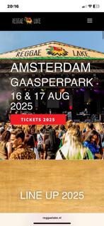 17 aug reggae lake kaartje, Tickets en Kaartjes, Eén persoon