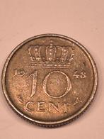 1948 Wilhelmina 10 Cent - Zeldzame Munt!, Postzegels en Munten, Munten | Nederland, Ophalen of Verzenden, Koningin Wilhelmina