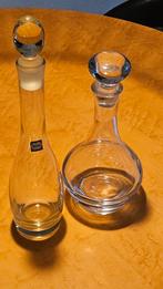 Twee kristallen Karaffen, Huis en Inrichting, Wit, Ophalen of Verzenden, Minder dan 50 cm, Glas