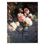 Clayre-Eef-Plaid-130x170-Zwart-Roze-Rechthoek-Bloemen-, Ophalen of Verzenden, Nieuw