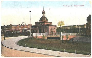 700063 Amsterdam Muiderpoort 1909 Postzegel Afgeweekt beschikbaar voor biedingen