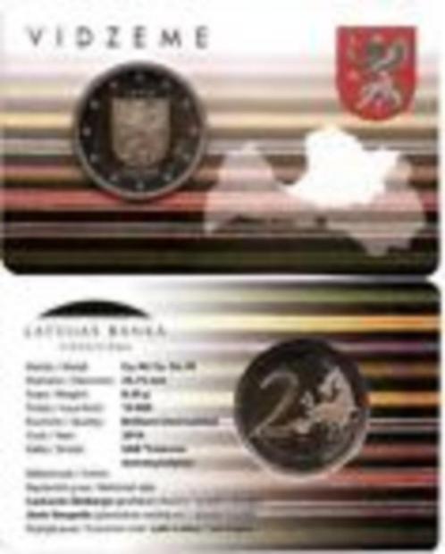 2 Euro Letland 2016 - Vidzeme - BU Coincard, Postzegels en Munten, Munten | Europa | Euromunten, Losse munt, 2 euro, Overige landen