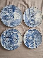4 delftsblauwe borden 4 jaargetijden, Antiek en Kunst, Antiek | Wandborden en Tegels, Ophalen of Verzenden