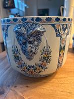 Antieke bloempot Majolica Gien. Cachepot., Ophalen