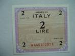 700. Italië, AMC 2 lira 1943 UNC WW II., Verzenden, Italië, Los biljet