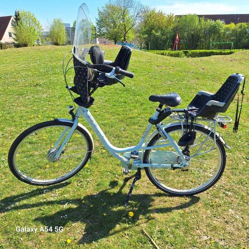 Moederfiets, Fietsen en Brommers, Fietsen | Dames | Moederfietsen, Gebruikt, Gazelle, 56 cm of meer, 2 zitjes, Dubbele standaard