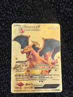 Charizard V Gouden Foil Pokémon Kaart, Ophalen, Zo goed als nieuw, Losse kaart, Foil