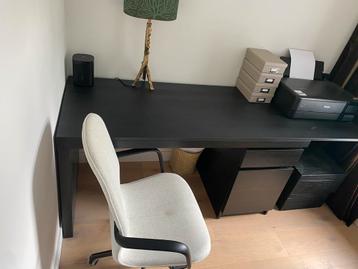 Malm bureau ikea zwart - afbeelding 3