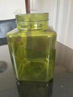 Groene glazen vaas, Ophalen of Verzenden, Zo goed als nieuw