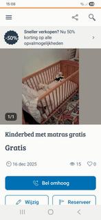 Baby bed gratis, Huis en Inrichting, Ophalen of Verzenden, Eenpersoons, 190 cm of minder, 70 cm of minder