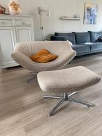 Label fauteuil en poef Gigi, Huis en Inrichting, Fauteuils, Ophalen, Gebruikt, Design, 75 tot 100 cm