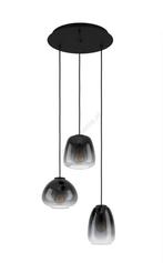 EGLO Ariscani hanglamp, smoke glas kapjes incl.3 LED lampen, Huis en Inrichting, Lampen | Hanglampen, Ophalen of Verzenden, Zo goed als nieuw