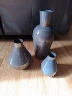 Te koop: HK living vazen petrol kleur, staal, Huis en Inrichting, Woonaccessoires | Vazen, Aardewerk of Porselein, Ophalen of Verzenden