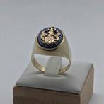Gouden Ring 9k met wapen 6.2 gram Maat 21, 20 of groter, Ophalen of Verzenden, Zo goed als nieuw, Dame of Heer