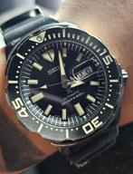 Seiko ''Black Monster 4th Gen.'' 4R36-07B0 made in Japan., Zwart, IOS, Ophalen of Verzenden, Zo goed als nieuw