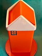 Retro prullenbak kunststof jaren 70 oranje Curver, Ophalen of Verzenden, Huis en Inrichting