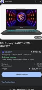 BIJNA NIEUW MSI CYBORG 15 A12VE, 15 inch, Ophalen of Verzenden, Zo goed als nieuw, Gaming