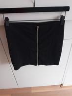 36 sexy rokje zwart doorlopende rits zilverkleur voorkant, H&M, Zwart, Nieuw, Ophalen of Verzenden