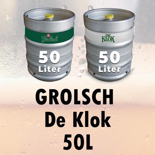 FUSTEN Grolsch 50L €105,- De Klok 50L €78, -  Excl. - ACTIE, Zakelijke goederen, Horeca | Food, Ophalen