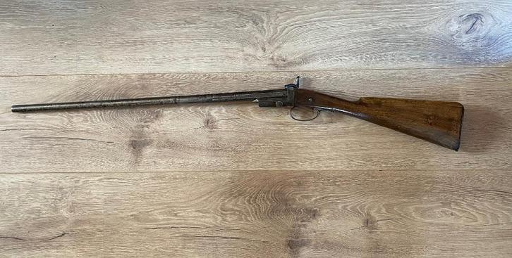 oud stroper penvuur jachtgeweer kaliber 24, Antiek en Kunst, Antiek | Overige Antiek, Ophalen of Verzenden
