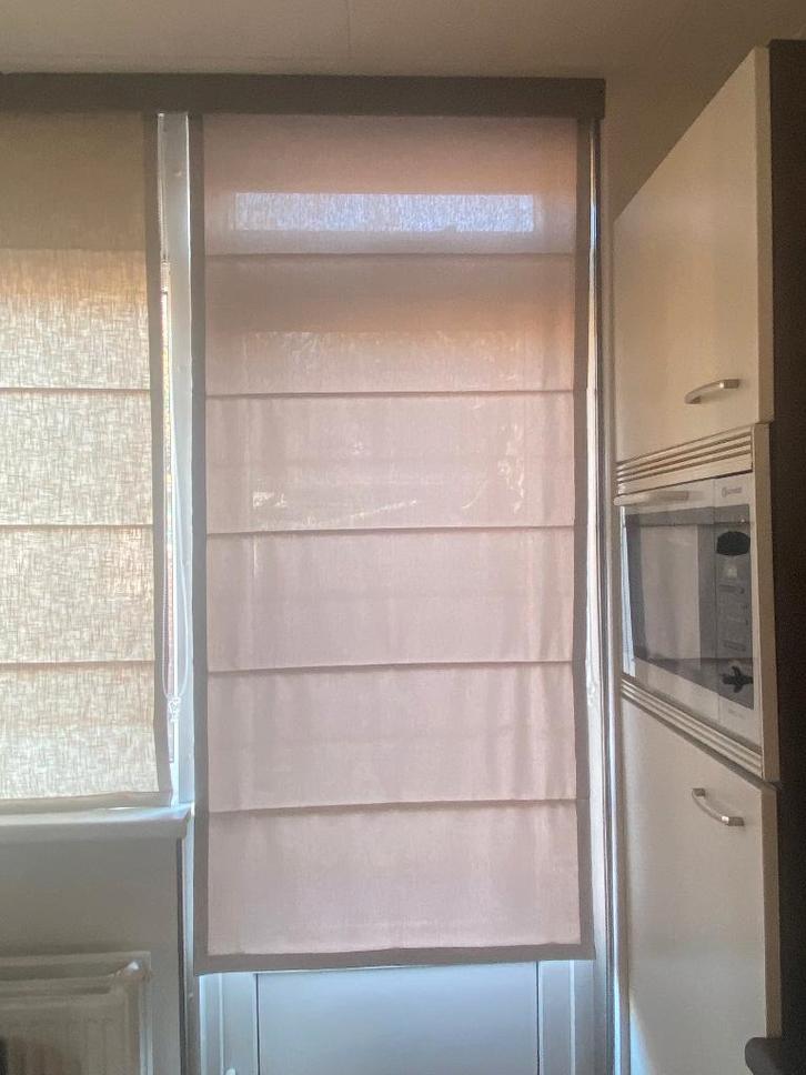 Vouwgordijn Karwei maatwerk 83,5 x 180 cm kleur oatmeal, Huis en Inrichting, Stoffering | Gordijnen en Lamellen, Zo goed als nieuw