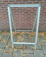 Reclamebord,reclamestandaard,aluminium,frame,poster,stoep, Verzamelen, Ophalen, Gebruikt, Reclamebord