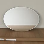 Ovale spiegel zonder lijst – modern en minimalistisch design, Gebruikt, Ophalen of Verzenden, Minder dan 100 cm, Ovaal