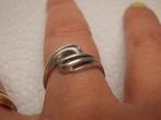 zilveren vintage fantasie ring ringmaat 17.75 nr.1019, Verzenden, Zo goed als nieuw, 17 tot 18, Dame