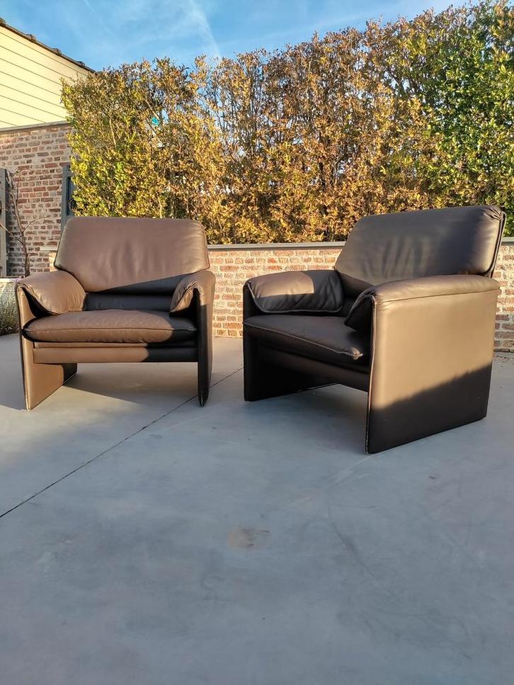 Leolux Bora Bèta Fauteuils - Design Klassieker, Huis en Inrichting, Fauteuils, Gebruikt, Leer, 50 tot 75 cm, 75 tot 100 cm, Ophalen