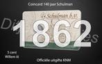 140 jaar Schulman in coincard KNM - 5 cent 1862 zilver, Ophalen of Verzenden, Koning Willem III, Zilver