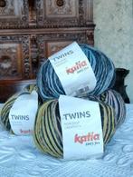 4 x 150gr = 600gr = 1080m Katia Twins wol  55% nld 5,5/6, Ophalen of Verzenden, Nieuw, Breien of Haken, Wol of Garen