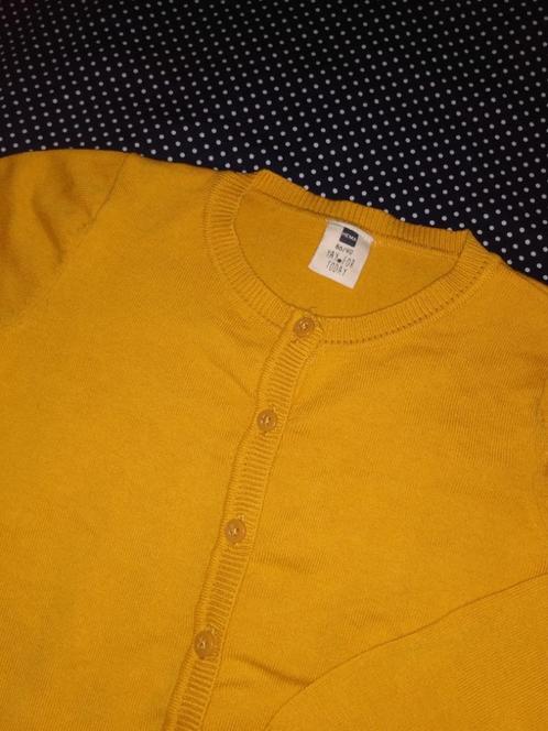 86 92 HEMA ZGAN oker - kleurig vestje - alleen gewassen, Kinderen en Baby's, Babykleding | Maat 86, Zo goed als nieuw, Meisje