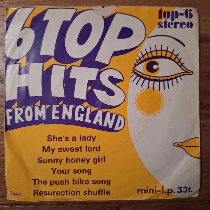 Various - 6 Top Hits From England 33T (017), Cd's en Dvd's, Vinyl Singles, Gebruikt, Pop, Verzenden