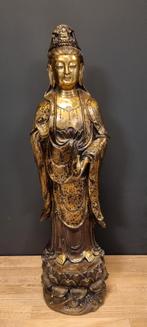 kwan yin beeld brons quan yin, Nieuw, Ophalen of Verzenden, Boeddha bronze, West china