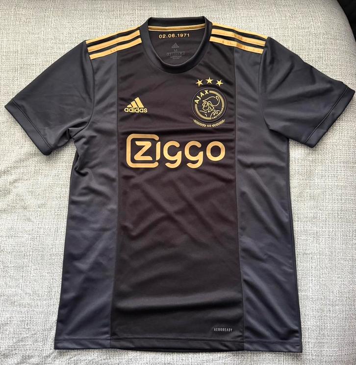 Adidas ajax jubileumshirt (maat M), Kleding | Heren, Sportkleding, Zo goed als nieuw, Maat 48/50 (M), Zwart, Ophalen of Verzenden