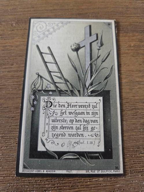 Cornelius riemslag overleden Utrecht 1900, Verzamelen, Bidprentjes en Rouwkaarten, Ophalen of Verzenden