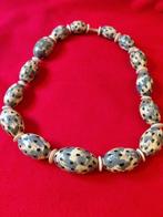 ketting houten kralen groen/geel/zwart, Ophalen of Verzenden, Nieuw, Groen, Overige materialen