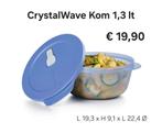 TUPPERWARE CrystalWave 1,3 lt bewaren-transport-magnetron, Ophalen of Verzenden, Nieuw, Overige typen