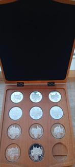 Zilveren Dukaten Kastelen Set in Cassette, Postzegels en Munten, Munten | Nederland, Ophalen of Verzenden, Koningin Beatrix, Overige waardes