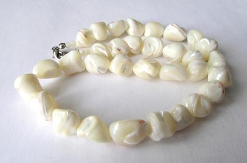 Prachtige Moeder van Parel Parelmoer ketting, Sieraden, Tassen en Uiterlijk, Kettingen, Zo goed als nieuw, Steen of Mineraal, Met edelsteen