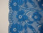 Kant geschulpte rand - Blauw met bloemen 21cm #3946, Hobby en Vrije tijd, Naaien en Fournituren, Ophalen of Verzenden, Nieuw, Kant