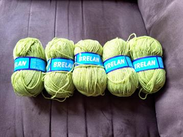 5 x bollen BRELAN - 50 gr - lichtgroen beschikbaar voor biedingen