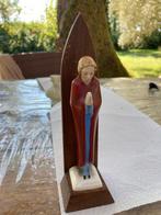 Vintage Religieus Beeldje - Heilige Figuur Porselein Hout De, Ophalen of Verzenden