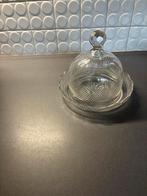 Antieke Glazen Kaasstolp met Diamantpatroon, Ophalen of Verzenden